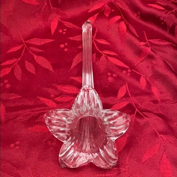 Vintage Art Glass Blown Glass Lilly-Shaped Sgl. Stem Epergne Bud Vase - Picture 7 of 8